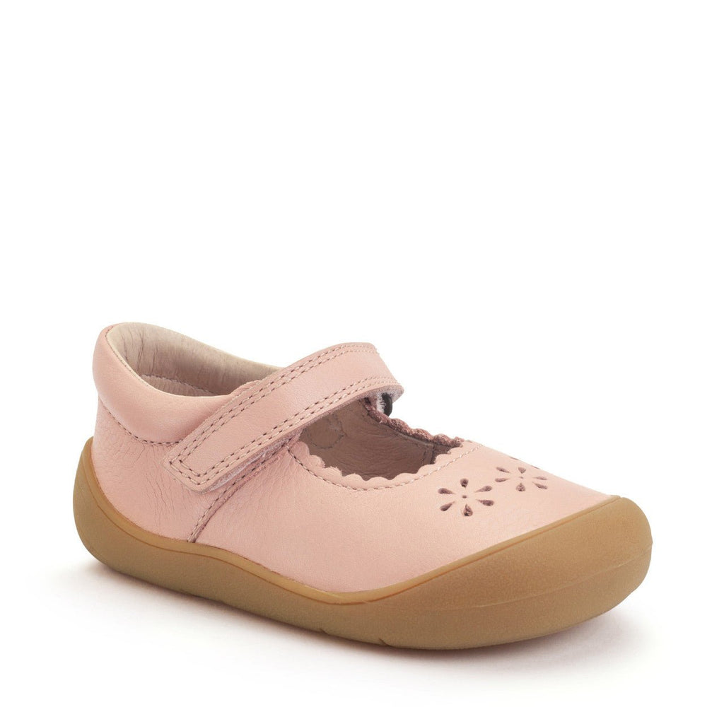Start - Rite: Eva - Dusky Pink Leather Flowers - Acorn & Pip_Start Rite