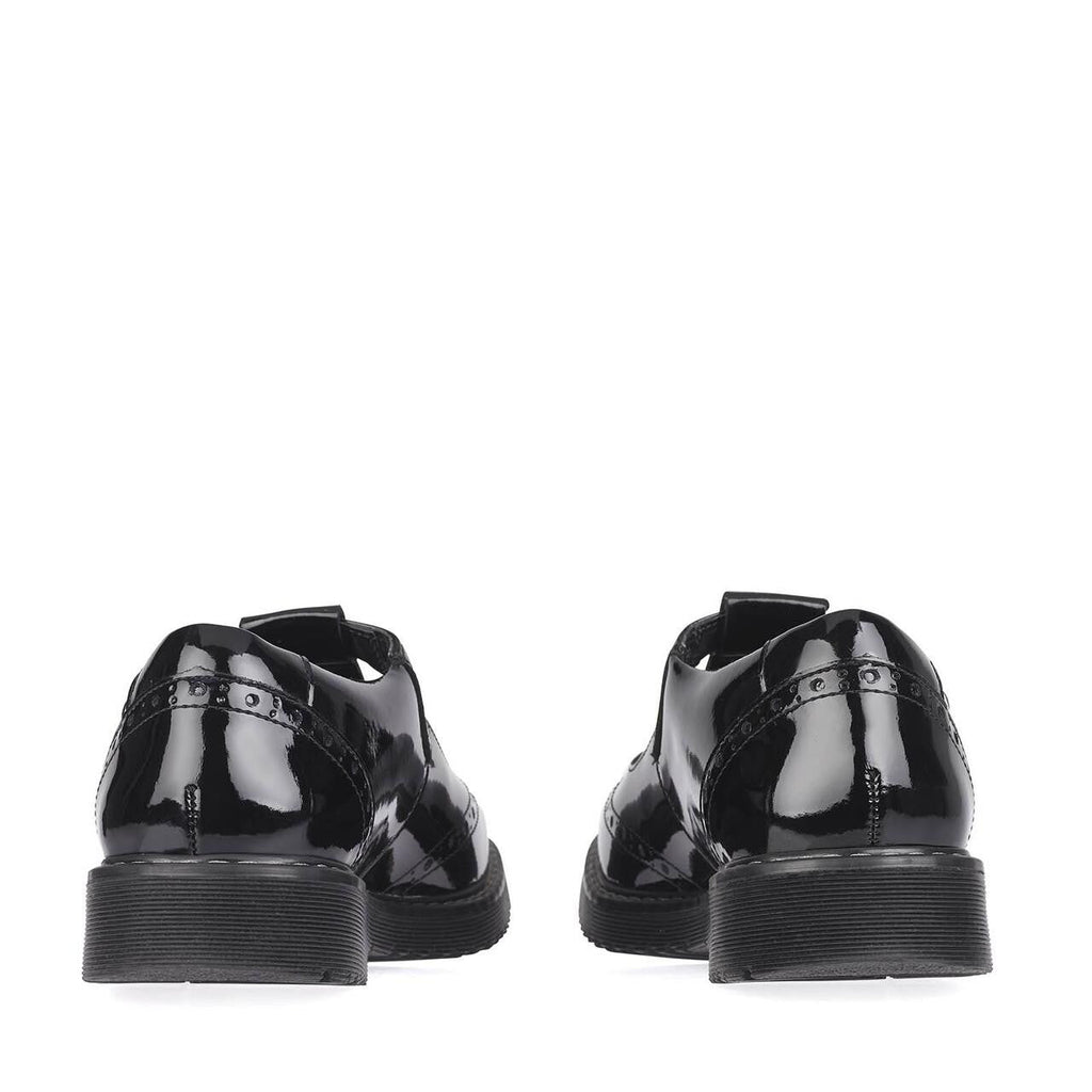 Start - Rite: Imagine Girls T - Bar School Shoes - Black Patent - Acorn & Pip_Start Rite