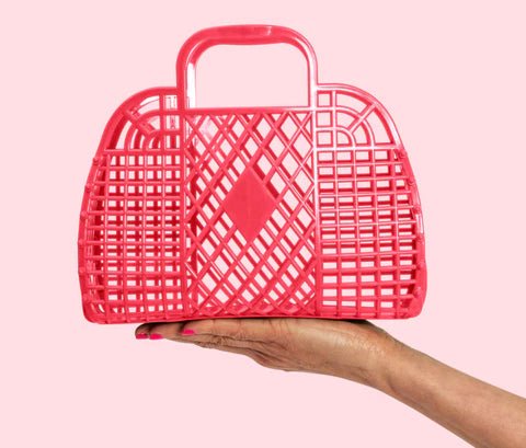 Sun Jellies: Small Basket - Coral - Acorn & Pip_Sun Jellies