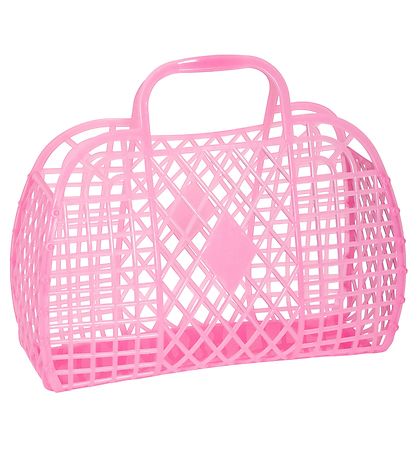 Sun Jellies: Small Basket - Neon Pink - Acorn & Pip_Sun Jellies