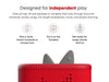 Tonies independent play instructions with red Toniebox