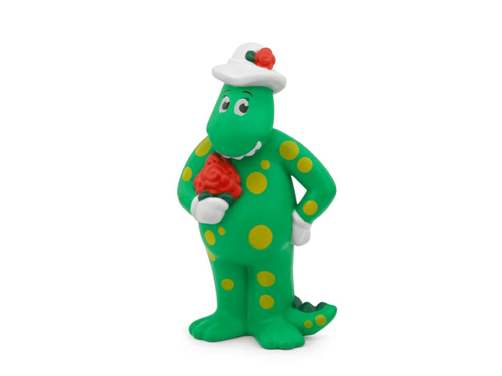Dorothy the Dinosaur Tonie holding red roses