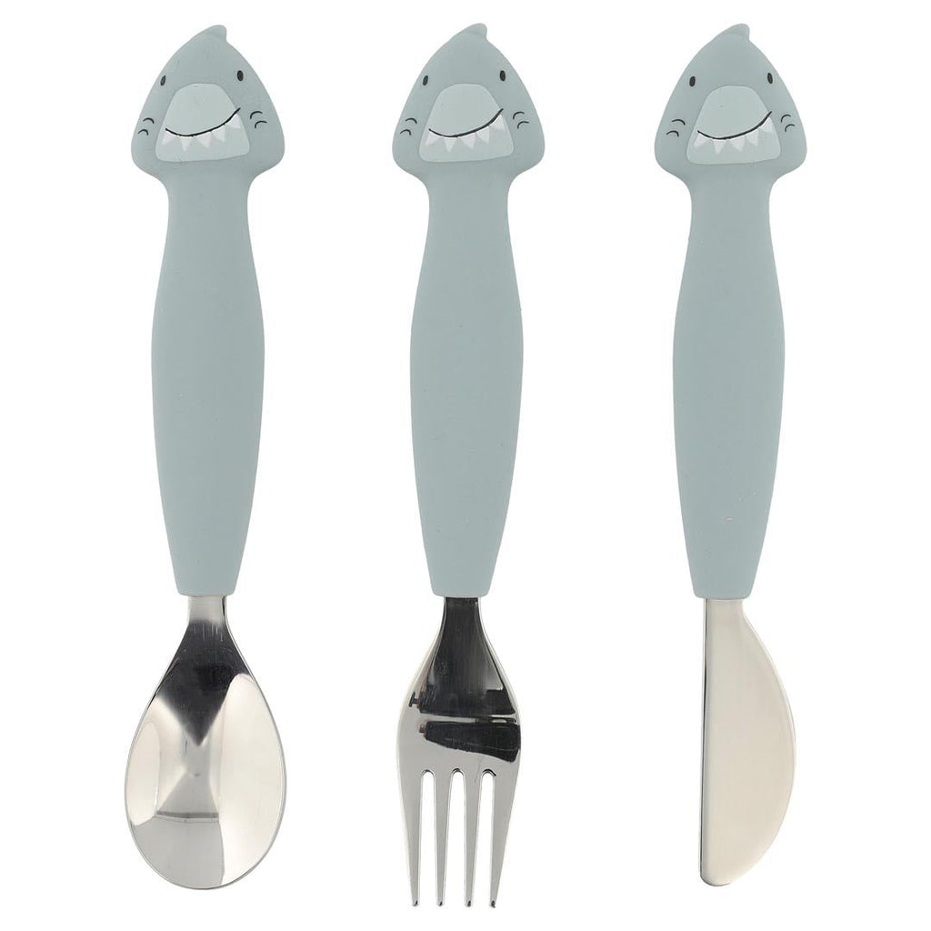 Trixie: Silicone Cutlery Set 3 - pack - Mr. Shark - Acorn & Pip_Trixie