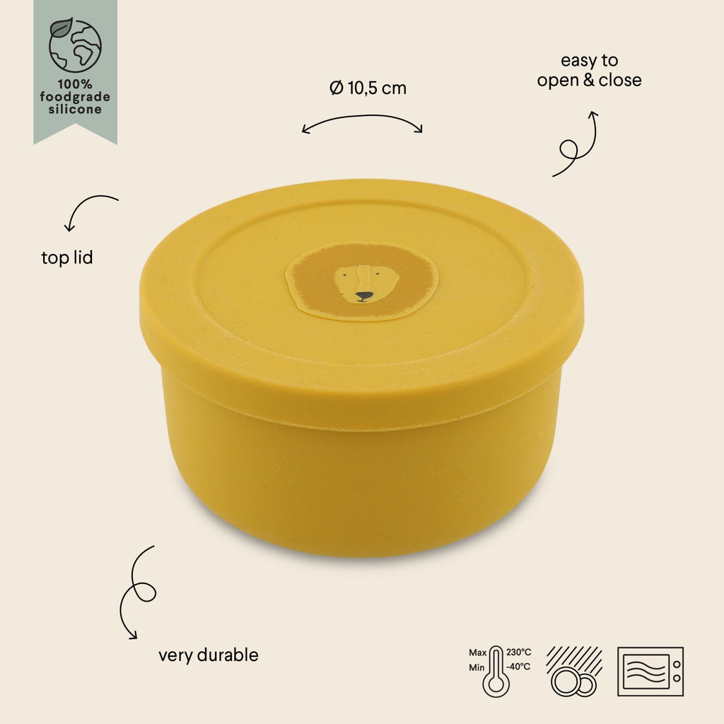 Trixie: Silicone Snack Pot with Lid - Mr. Lion - Acorn & Pip_Trixie