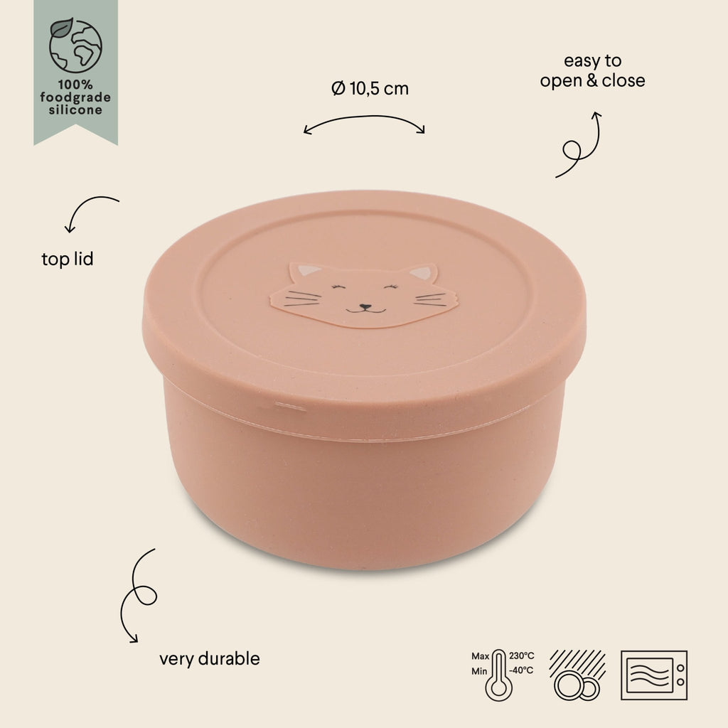 Trixie: Silicone Snack Pot with Lid - Mrs. Cat - Acorn & Pip_Trixie
