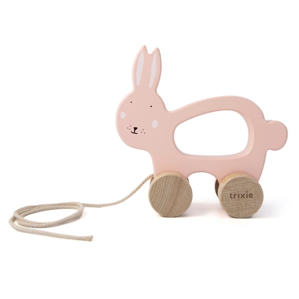 Trixie: Wooden Pull Along Toy - Mrs. Rabbit - Acorn & Pip_Trixie