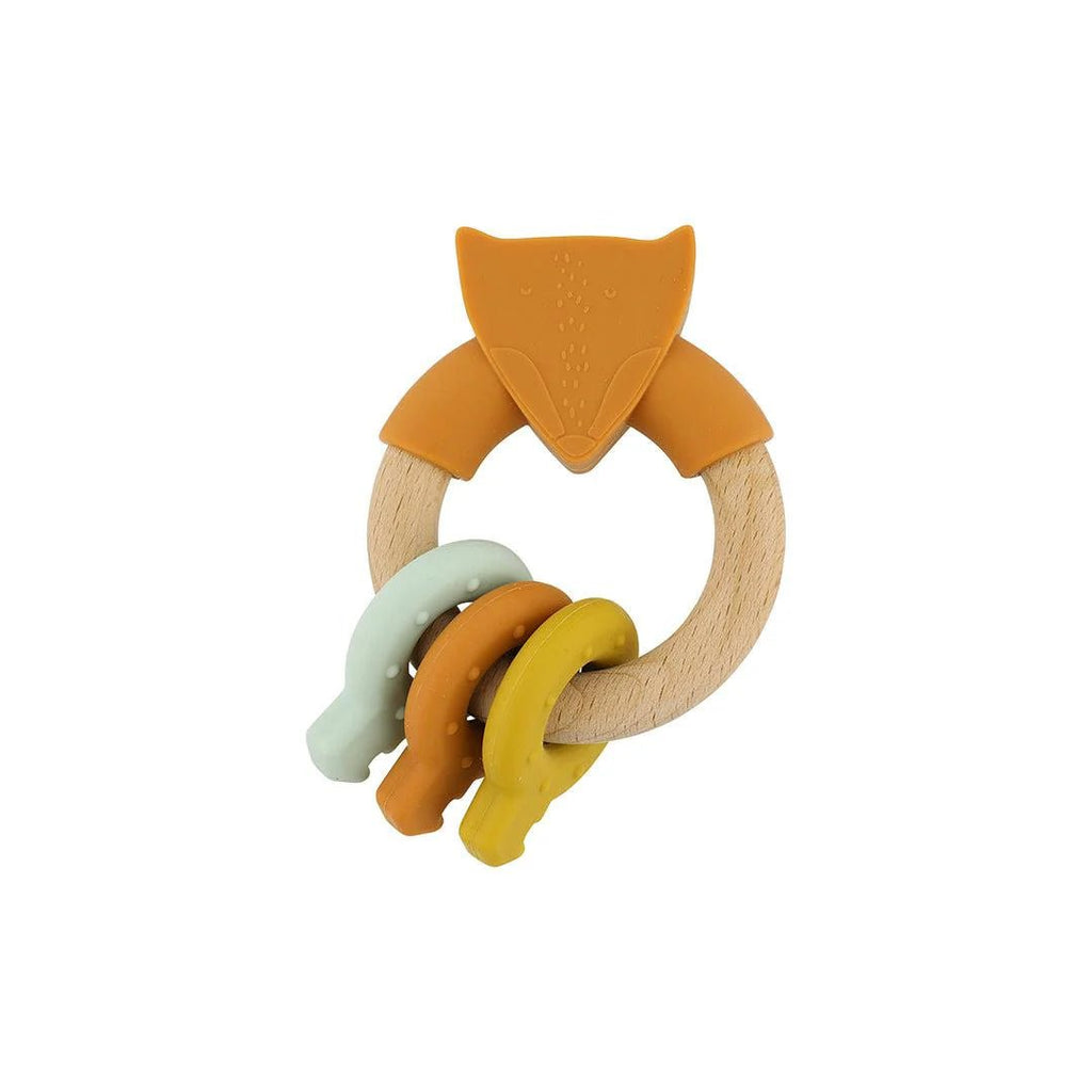 Trixie: Wooden silicone activity ring - Mr. Fox - Acorn & Pip_Trixie