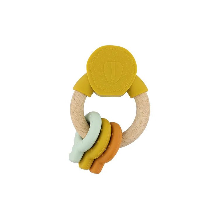 Trixie: Wooden silicone activity ring - Mr. Lion - Acorn & Pip_Trixie
