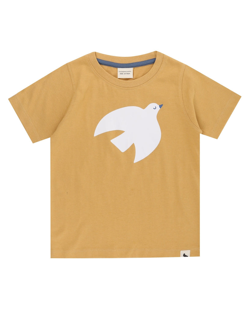 Turtledove London: Bird Motif T-Shirt - Golden - Acorn & Pip_Turtledove London