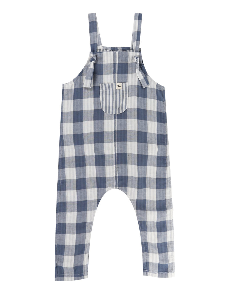 Turtledove London: Marine Check Easy Fit Reversible Dungarees - Acorn & Pip_Turtledove London