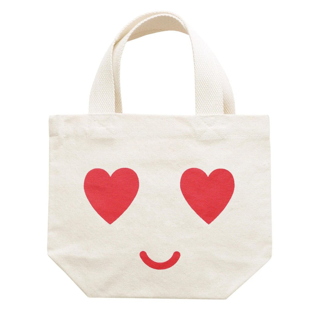 Alphabet Bags: Heart Eyes - Little Canvas Bag - Acorn & Pip_Alphabet Bags