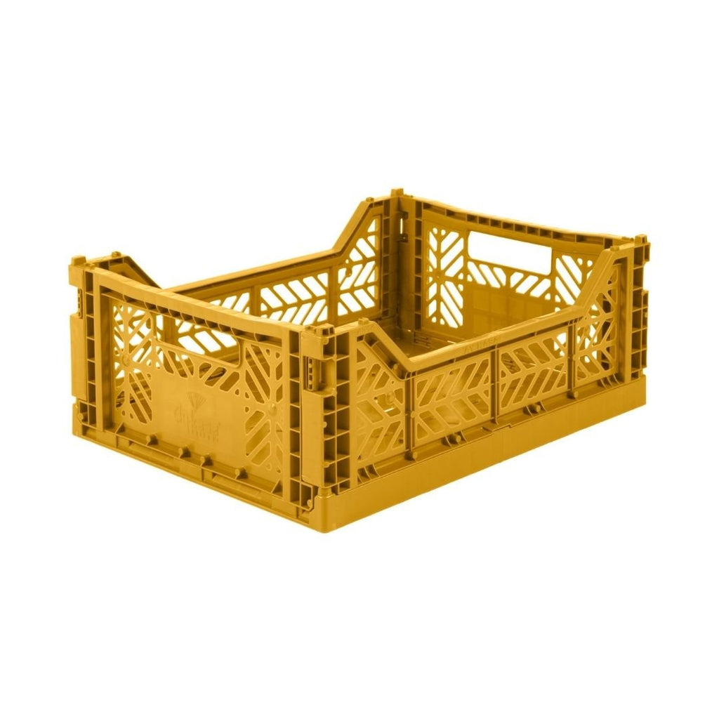 Aykasa - Medium Folding Storage Crate: Mustard - Acorn & Pip_Aykasa