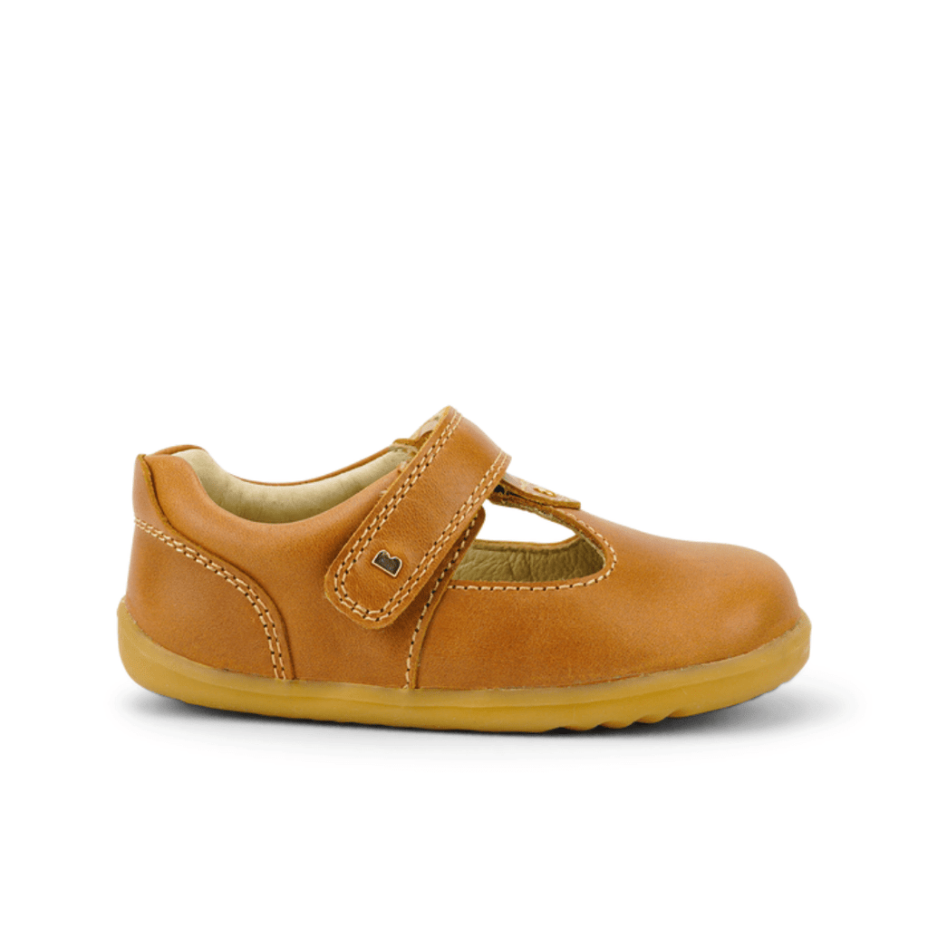 Bobux: Step Up Louise T - Bar Shoes - Caramel - Acorn & Pip_Bobux