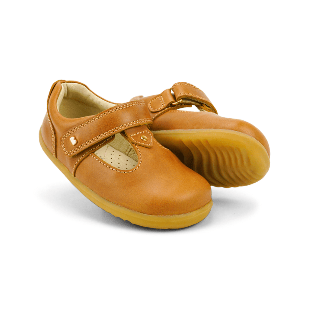 Bobux: Step Up Louise T - Bar Shoes - Caramel - Acorn & Pip_Bobux