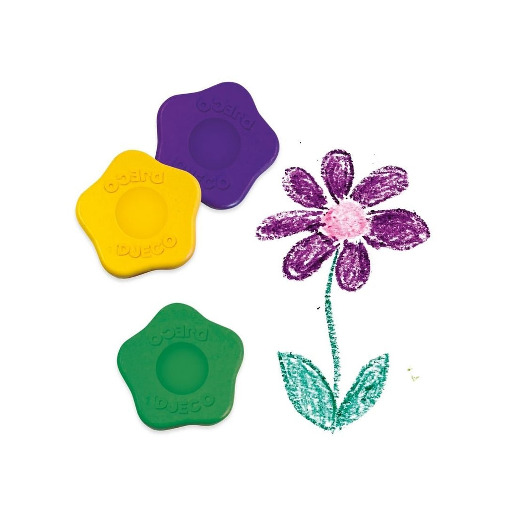 Djeco: 12 Flower Crayons For Toddlers - Acorn & Pip_Djeco