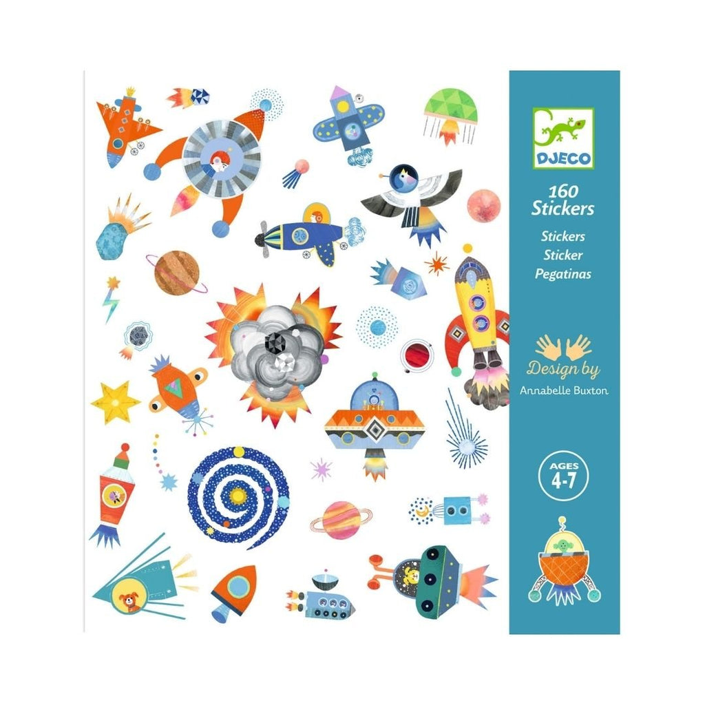 Djeco: Paper Stickers - Interstellar - Acorn & Pip_Djeco