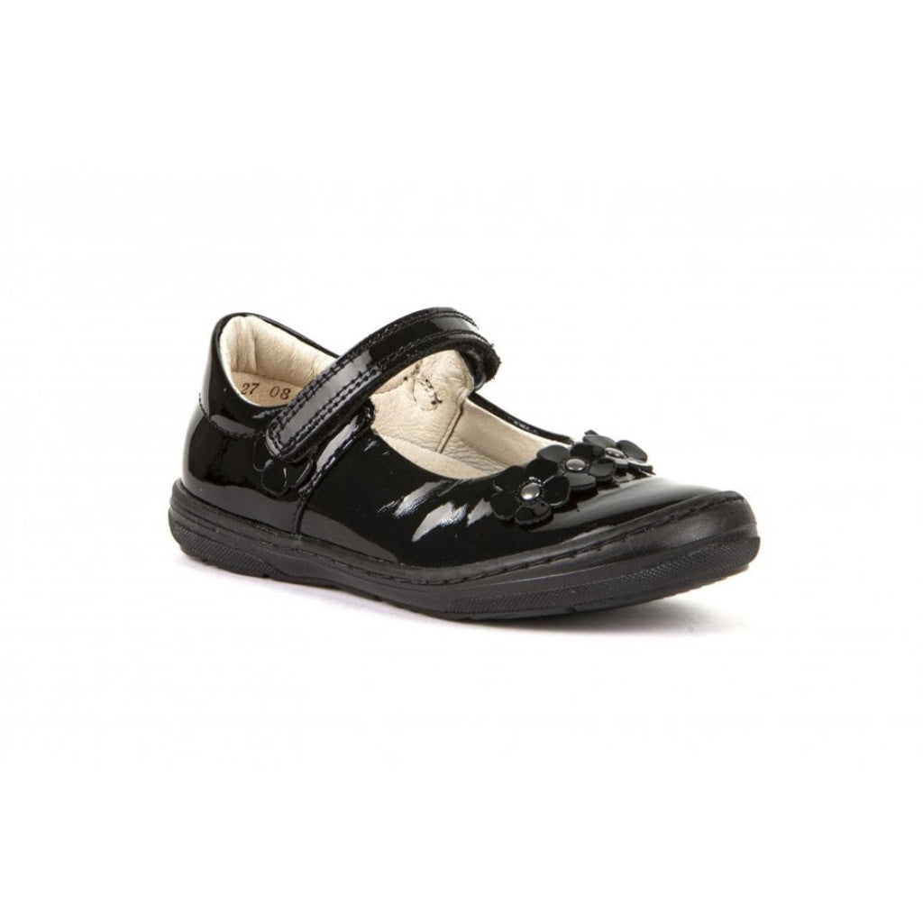 Froddo: Mia Flower School Shoes - Black Patent - Acorn & Pip_Froddo