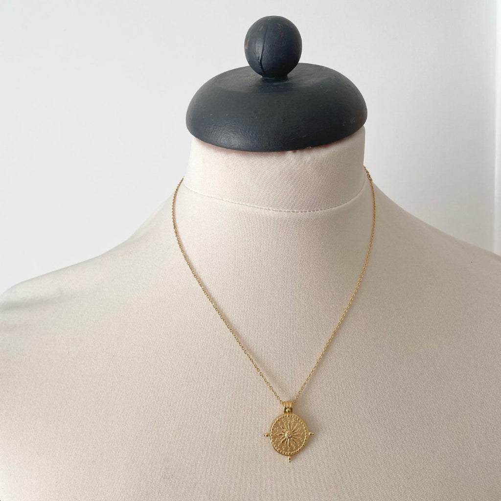 Little Nell Jewellery: Golden Coin Necklace - Acorn & Pip_Little Nell Jewellery