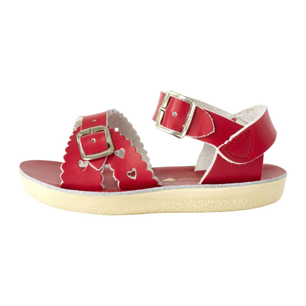 Salt-Water Sandals: Sweetheart Red Kids Sandals - Acorn & Pip_Salt-Water Sandals