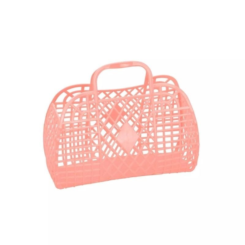 Sun Jellies: Retro Basket Small - Peach - Acorn & Pip_Sun Jellies
