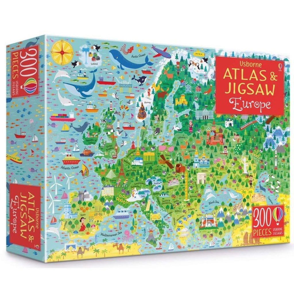 Usborne Atlas and Jigsaw: Europe - Acorn & Pip_Bookspeed